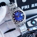 Rolex Lady Masterpiece Stainless Steel Blue Diamond Dial Watches 34mm Clone Rolex Datejust Watch
